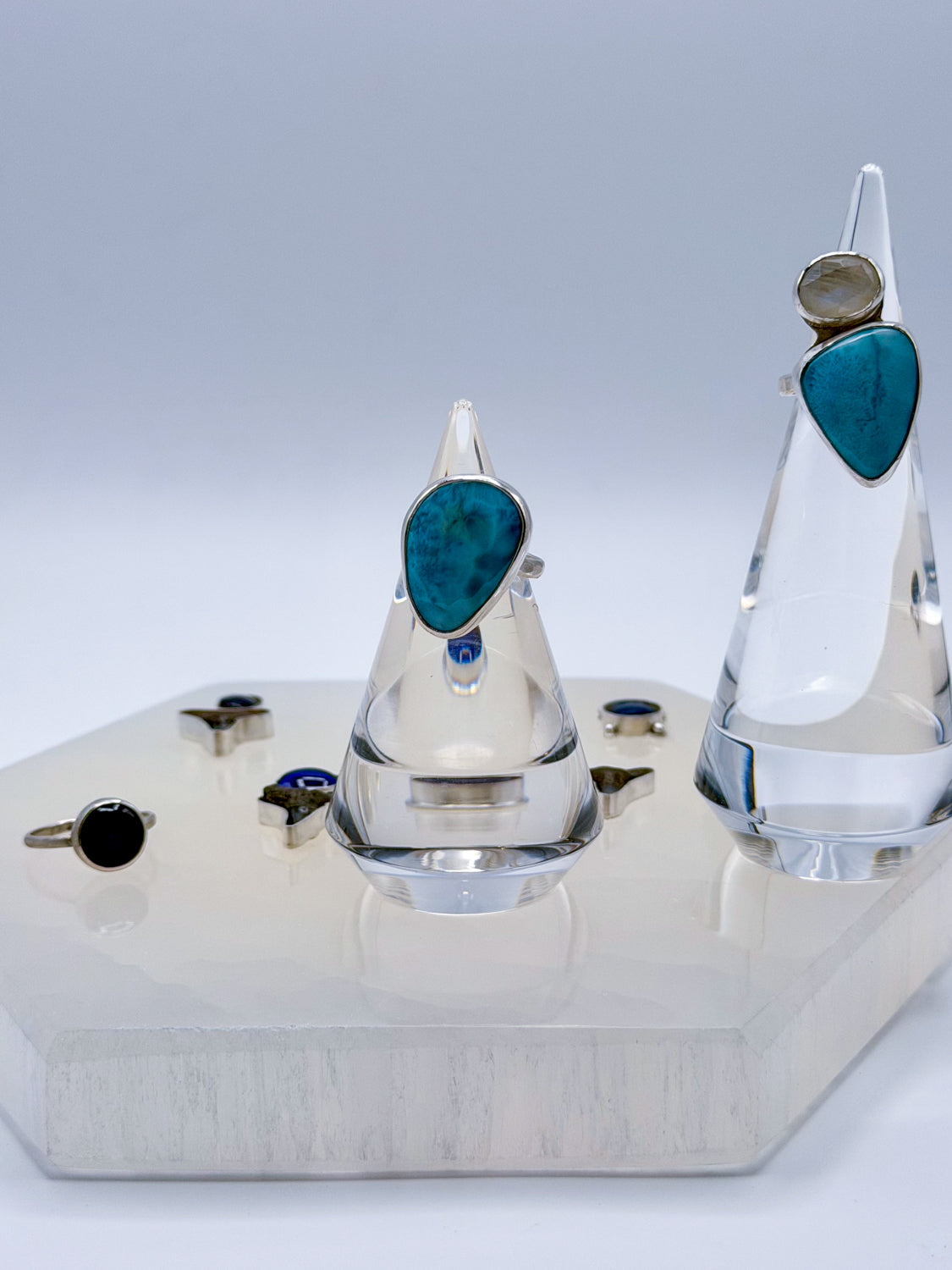 The Element Ring - Larimar | Handmade Silver Ocean Inspired Ring // Size 7