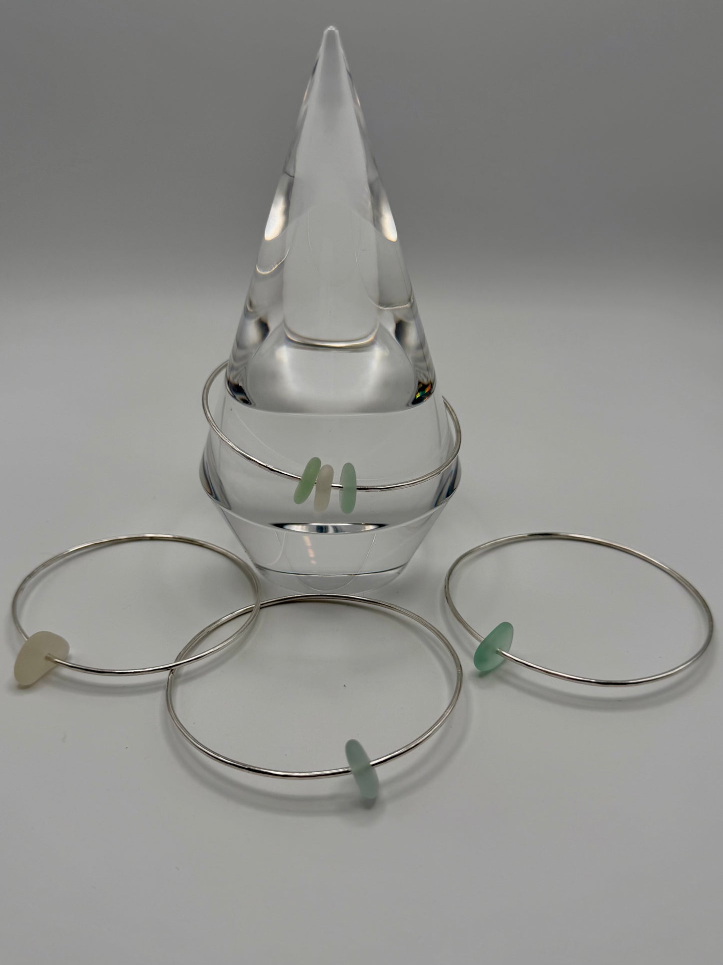 Sea Glass Bangle Set