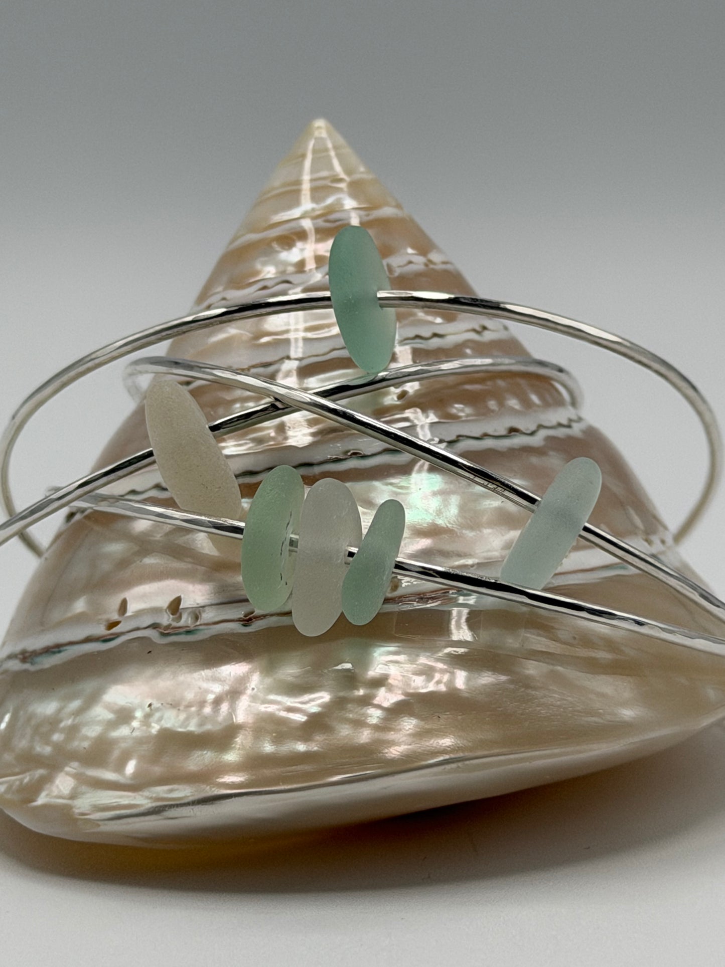 Sea Glass Bangle Set