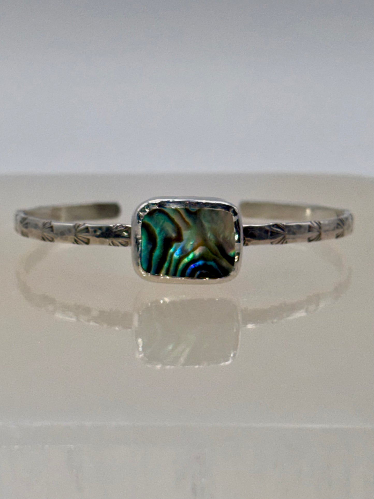 The Siren’s Mirror Cuff | Rectangle Abalone Bracelet