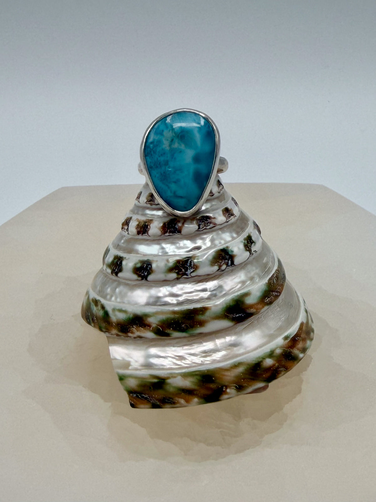 Elemenmt Rong The Element Ring - Larimar | Handmade Silver Ocean Inspired Ring // Si ...